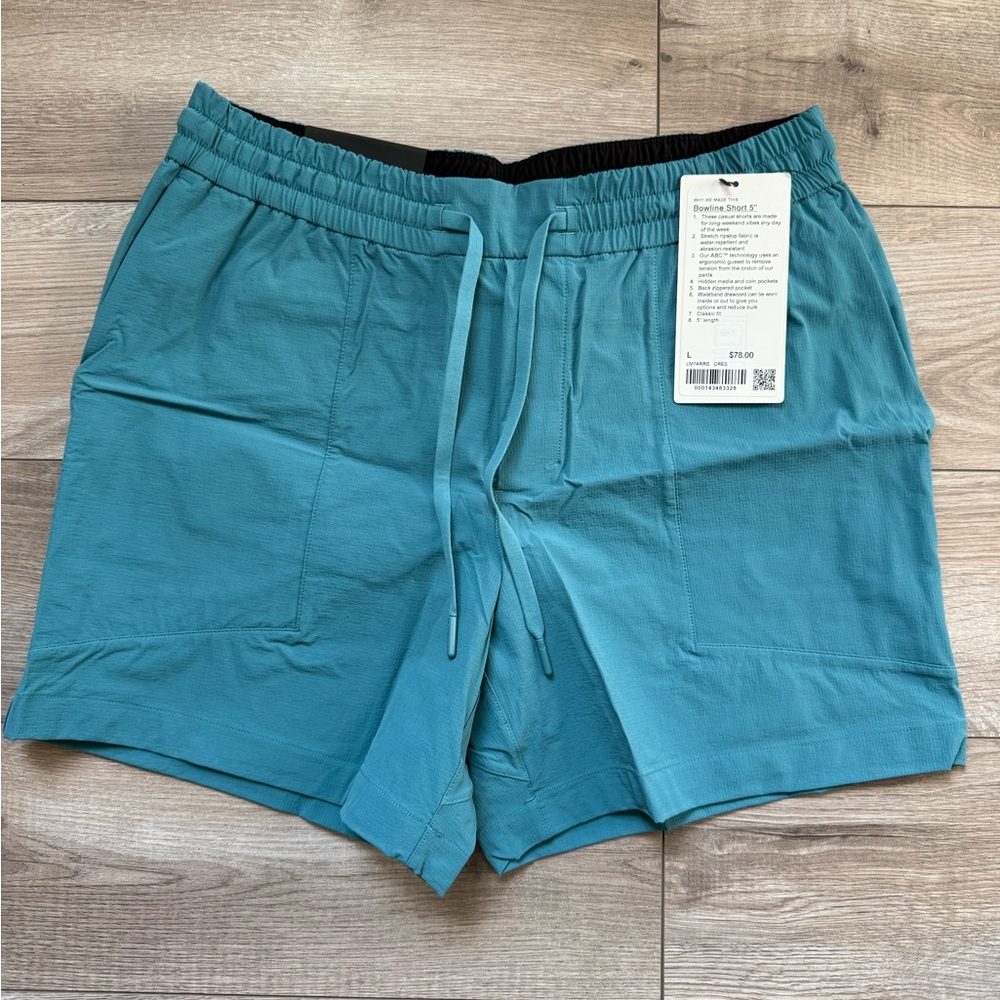 NWT Lululemon Bowline Short 8” Size L Crest